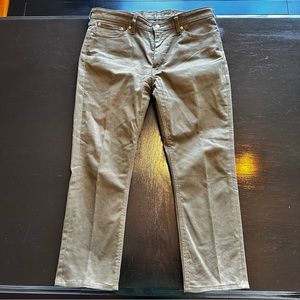 Levi’s 511 38x30 Olive Green Slim Athletic Jean Denim No Holes!
